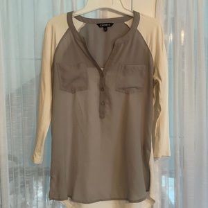 Express 3/4 sleeve baseball tee